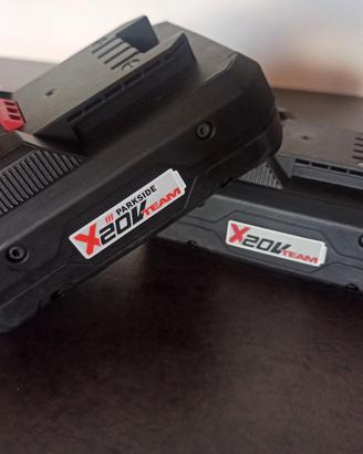 2 Batterie Parkside  4 Ah Smart 20V nuovi 