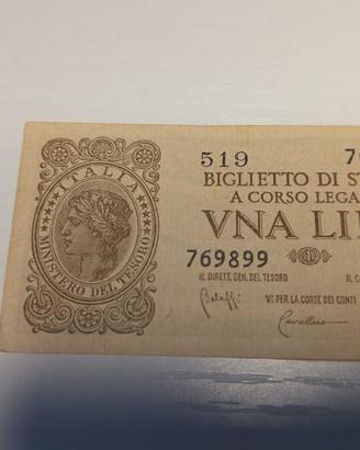 UNA LIRA 23 NOVEMBRE 1944-LUOGOTENENZA FDS