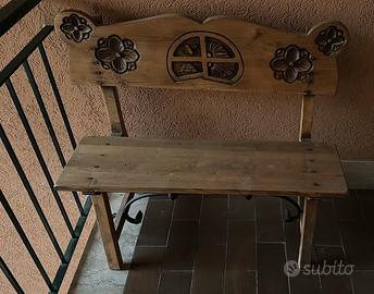 Panchina legno massello fatta a mano