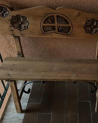 Panchina legno massello fatta a mano