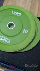 Coppia dischi palestra bumper 10kg