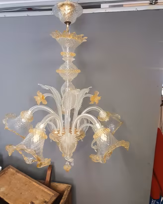 lampadario in vetro di murano 