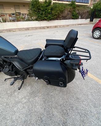 Honda rebel 500  borse con supporto  e sissybar