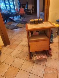 Isola con ruote Carrello Portapane Portafrutta