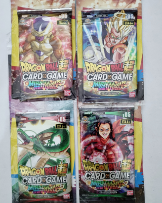 4 Bustine Booster Dragonball Card Game Revival Nuo