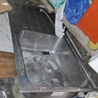 Lavandino 1 vasca in acciaio inox