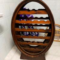 Porta bottiglie in legno 