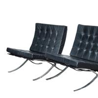 Coppia di poltrone lounge vintage Mies V.d.Rohe