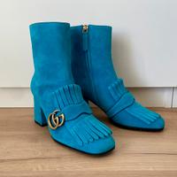 Stivaletti Gucci Marmont azzurri
