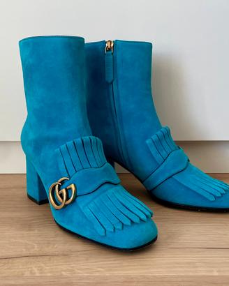 Stivaletti Gucci Marmont azzurri