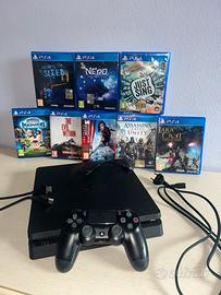 Play Station 4 Slim nero con videogiochi inclusi
