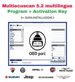Kit diagnostica Multiecuscan 5.2 OBD ecu LEGGERE