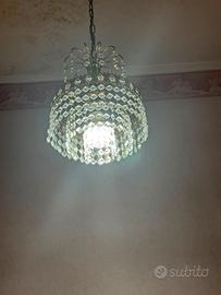 lampadario vintage a mongolfiera in cristallo vetr