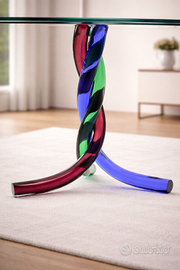 Tavolo in vetro di Murano design – base scultorea