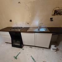 cucina lineare bianca - 3 m con elettrodomestici 