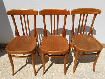 3 sedie antiche stile Thonet anni 50