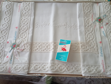 Lenzuola e federe vintage ricamificio Lidonia