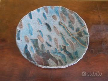 Piatto centro tavola in ceramica Raku