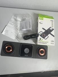 caricatore wireless pieghevole 3 in 1