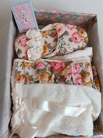 set da bagno vero Vintage confezione con scatola