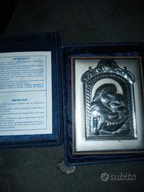 Madonna con bambino vintage in argento garanzia 