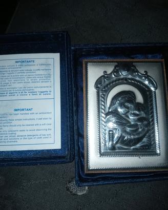 Madonna con bambino vintage in argento garanzia 
