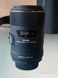 Obbiettivo SIGMA 105mm-F/2.8 AF MACRO EX DG OS HSM