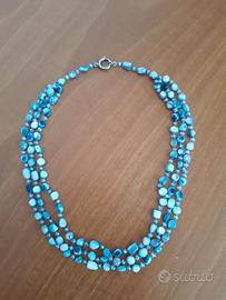 Collana donna azzurra