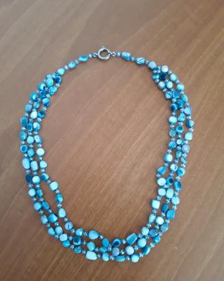 Collana donna azzurra