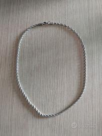 Collana a corda unisex in acciaio inossidabile