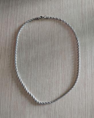 Collana a corda unisex in acciaio inossidabile