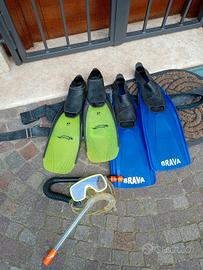 pinne e maschera sub