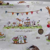 Tessuto 100% cotone Disegni di Anita Jeram 111x170