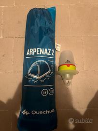 Tenda da campeggio e luce