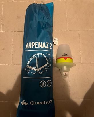 Tenda da campeggio e luce