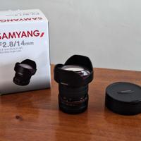 Samyang obiettivo 14mm F2.8 per Canon EF