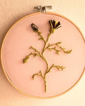 cerchio da parete con fiore cucito a mano 01