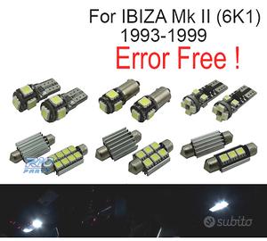 KIT 9 LAMPADE LED INTERNE PER SEAT IBIZA II 6K1 93