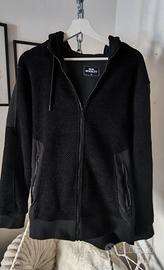Felpa Giacca Uomo Nero New Mentality Taglia XL