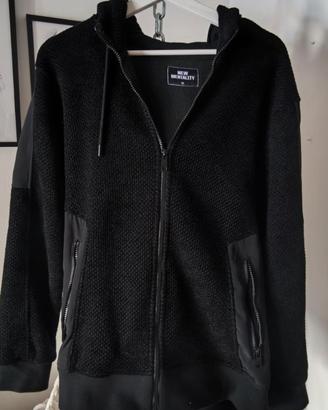 Felpa Giacca Uomo Nero New Mentality Taglia XL