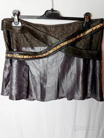 Gonna Custo Barcelona 44 Donna Tweed Con Cintura d