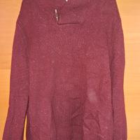 Maglione Tommy Hilfiger uomo lana bordeaux 
