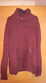 Maglione Tommy Hilfiger uomo lana bordeaux 