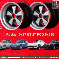 2 pz cerchi Porsche Fuchs 10x17 ET-27 5x130