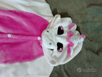Vestito da Carnevale unicorno o tutone/pigiama
