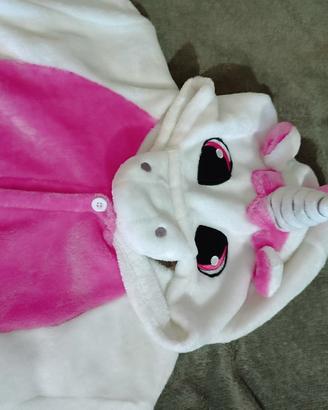 Vestito da Carnevale unicorno o tutone/pigiama