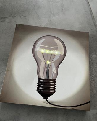 Quadro lampadina con tasto laterale