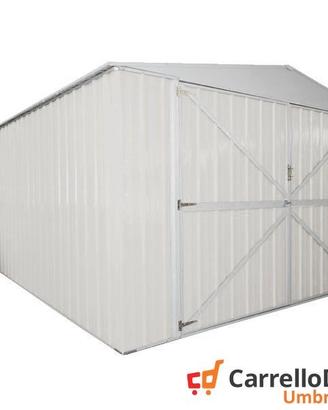 Box acciaio garage auto lamiera 360x600 bianco