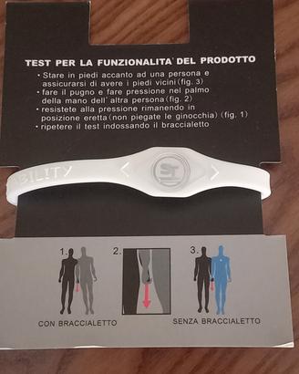Braccialetto in silicone bianco della marca Power 