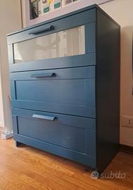cassettiera tre cassetti ikea brimnes